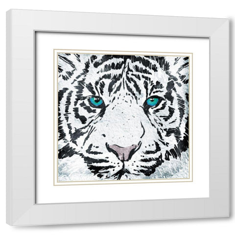 Look Into My Eyes White Modern Wood Framed Art Print with Double Matting by Villa, Mlli