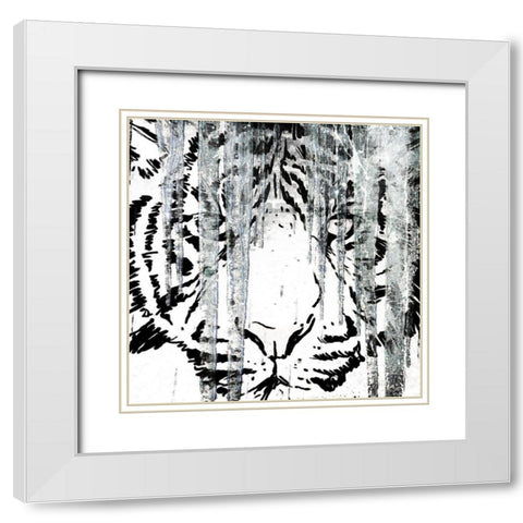 Look Into My Ice White Modern Wood Framed Art Print with Double Matting by Villa, Mlli