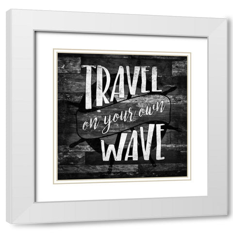 Travel Waves White Modern Wood Framed Art Print with Double Matting by Villa, Mlli