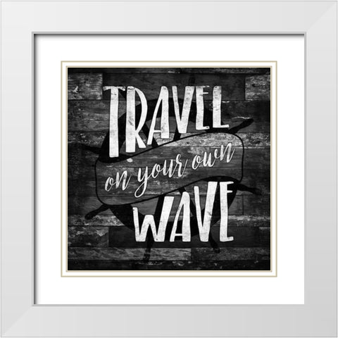 Travel Waves White Modern Wood Framed Art Print with Double Matting by Villa, Mlli