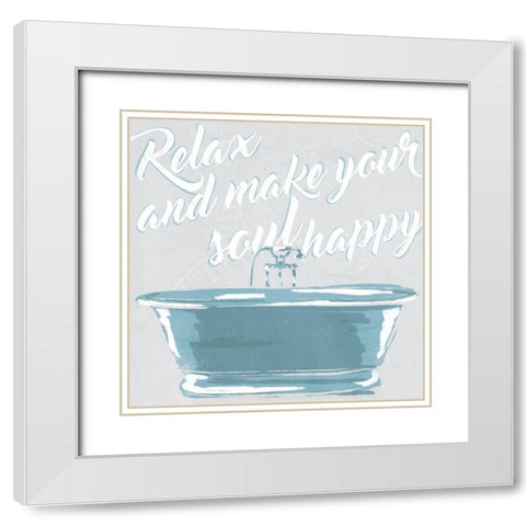 Soul Happy White Modern Wood Framed Art Print with Double Matting by Villa, Mlli