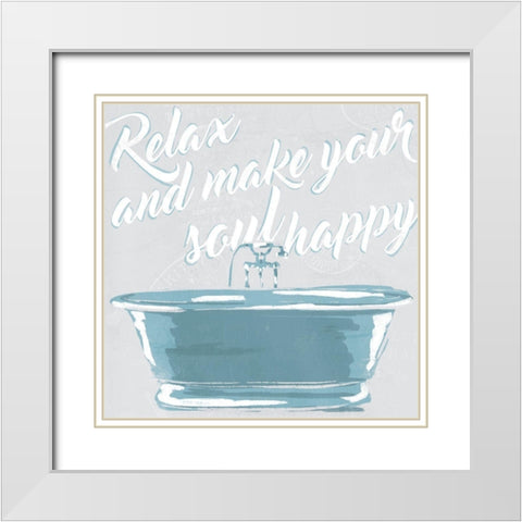 Soul Happy White Modern Wood Framed Art Print with Double Matting by Villa, Mlli