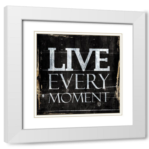 Live White Modern Wood Framed Art Print with Double Matting by Villa, Mlli