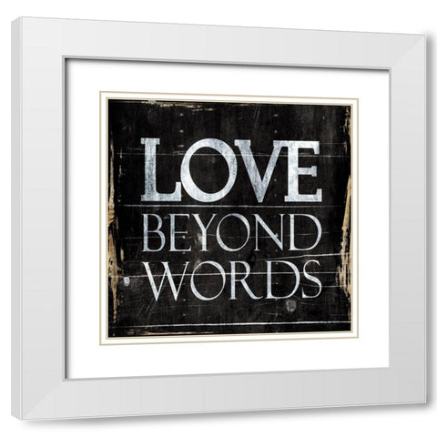 Love White Modern Wood Framed Art Print with Double Matting by Villa, Mlli
