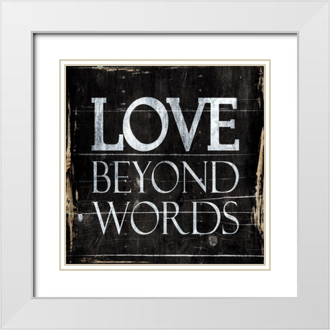 Love White Modern Wood Framed Art Print with Double Matting by Villa, Mlli
