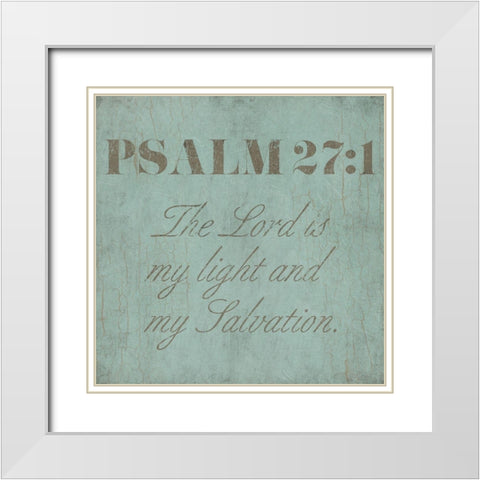 Vintage Psalm White Modern Wood Framed Art Print with Double Matting by Villa, Mlli