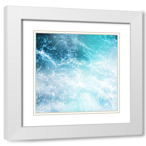 Is It Waves White Modern Wood Framed Art Print with Double Matting by Villa, Mlli