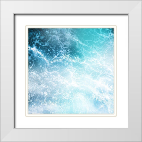 Is It Waves White Modern Wood Framed Art Print with Double Matting by Villa, Mlli