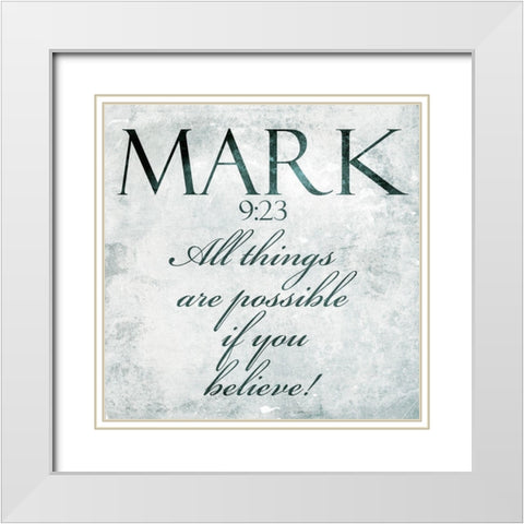 Bold Possible White Modern Wood Framed Art Print with Double Matting by Villa, Mlli