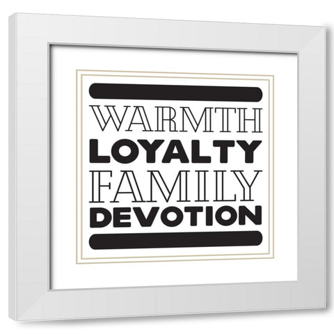 Warmth White Modern Wood Framed Art Print with Double Matting by Villa, Mlli
