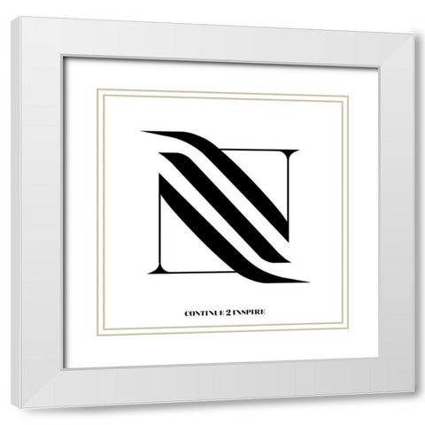 Continue White Modern Wood Framed Art Print with Double Matting by Villa, Mlli