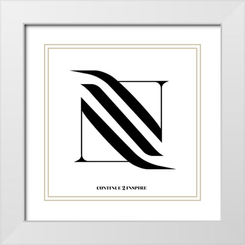 Continue White Modern Wood Framed Art Print with Double Matting by Villa, Mlli