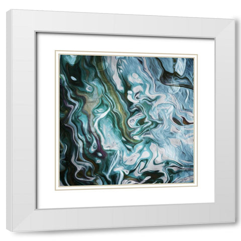 Body Flow White Modern Wood Framed Art Print with Double Matting by Villa, Mlli