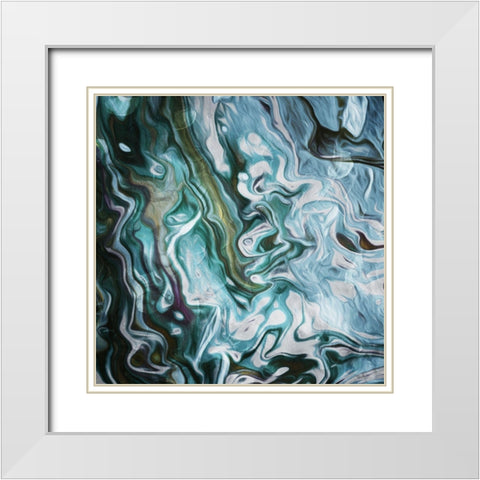 Body Flow White Modern Wood Framed Art Print with Double Matting by Villa, Mlli