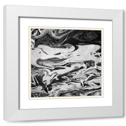Black And White Gel White Modern Wood Framed Art Print with Double Matting by Villa, Mlli