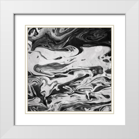 Black And White Gel White Modern Wood Framed Art Print with Double Matting by Villa, Mlli