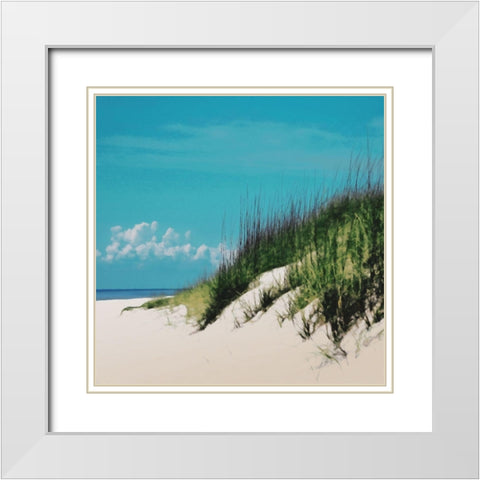 Stormy Dunes White Modern Wood Framed Art Print with Double Matting by Villa, Mlli