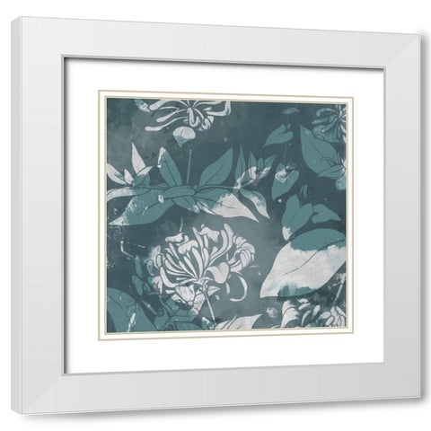 Silver Flower Close Ups White Modern Wood Framed Art Print with Double Matting by Villa, Mlli