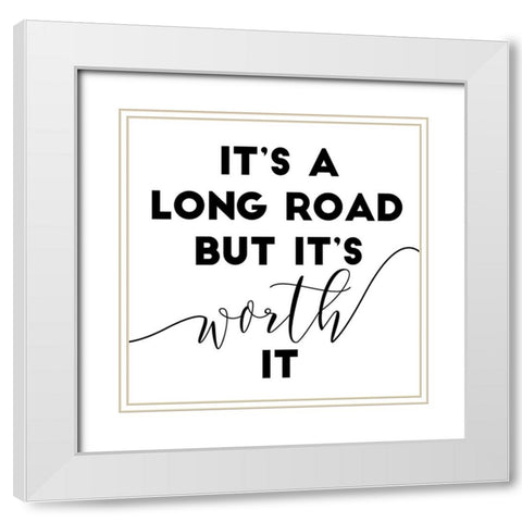 Worth Simple White Modern Wood Framed Art Print with Double Matting by Villa, Mlli