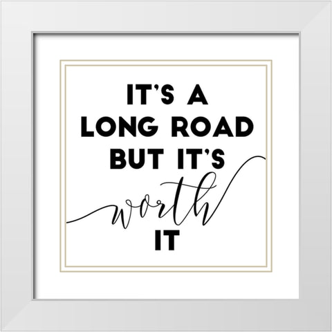 Worth Simple White Modern Wood Framed Art Print with Double Matting by Villa, Mlli