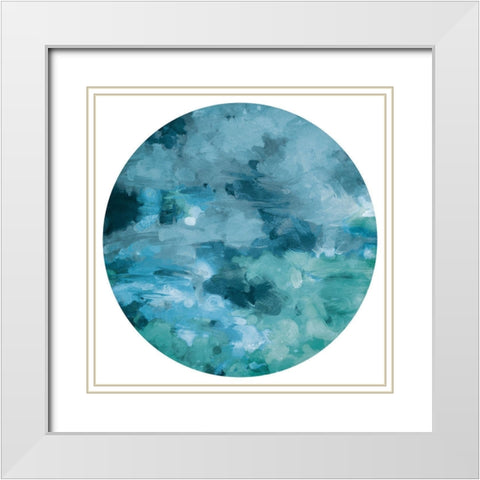 More Cloudy With Chance Circle White Modern Wood Framed Art Print with Double Matting by Villa, Mlli