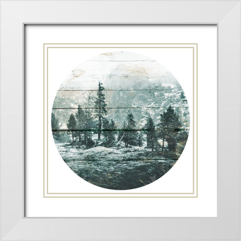 Into The Deep Circle White Modern Wood Framed Art Print with Double Matting by Villa, Mlli