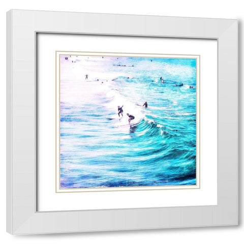 Wave Time White Modern Wood Framed Art Print with Double Matting by Villa, Mlli