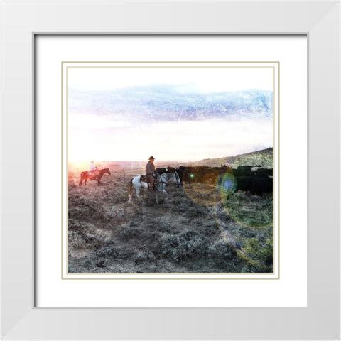 Round Up White Modern Wood Framed Art Print with Double Matting by Villa, Mlli