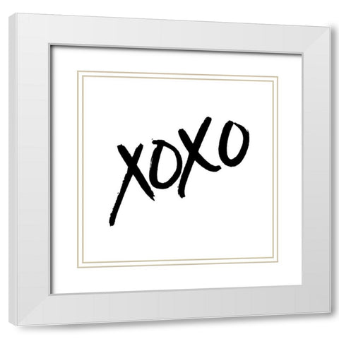 Xoxo White Modern Wood Framed Art Print with Double Matting by Villa, Mlli