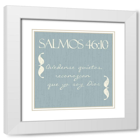 Salmos Quedense White Modern Wood Framed Art Print with Double Matting by Villa, Mlli