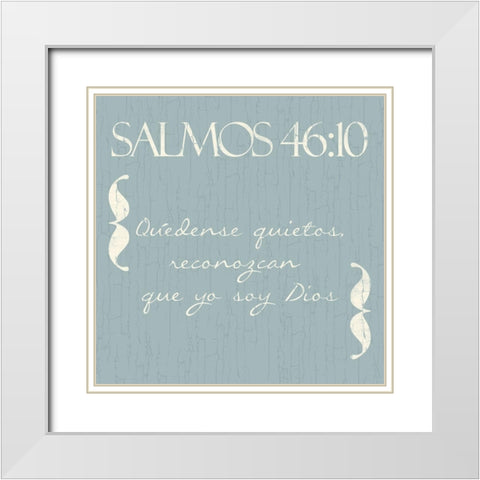Salmos Quedense White Modern Wood Framed Art Print with Double Matting by Villa, Mlli