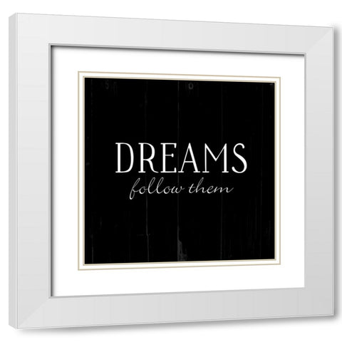 Dreams Black White Modern Wood Framed Art Print with Double Matting by Villa, Mlli