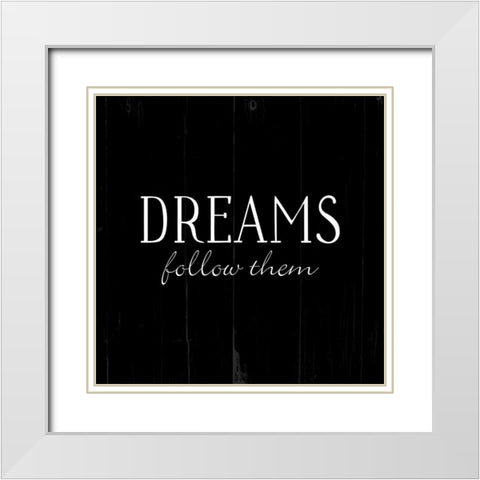 Dreams Black White Modern Wood Framed Art Print with Double Matting by Villa, Mlli