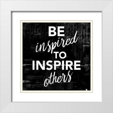 Be Inspired White Modern Wood Framed Art Print with Double Matting by Villa, Mlli