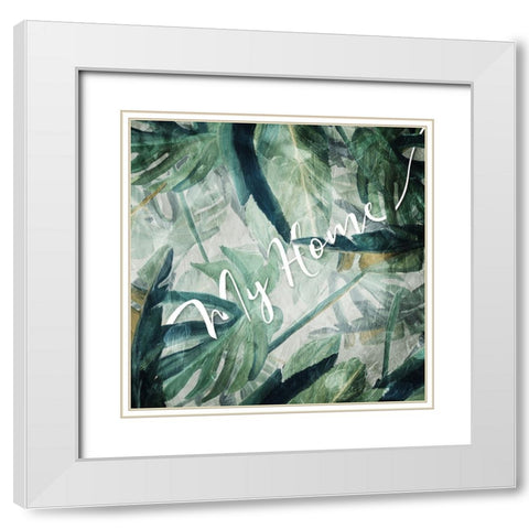 My Home White Modern Wood Framed Art Print with Double Matting by Villa, Mlli