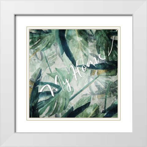 My Home White Modern Wood Framed Art Print with Double Matting by Villa, Mlli