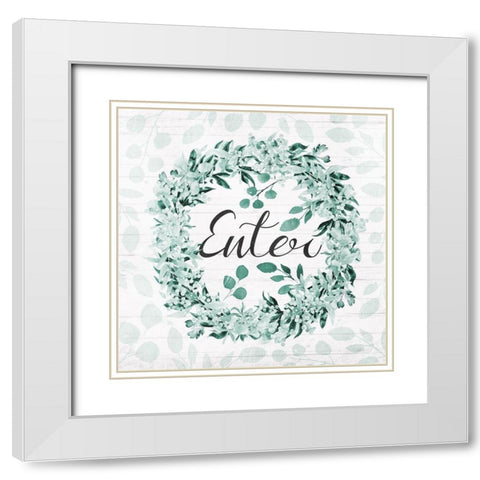 Enter White Modern Wood Framed Art Print with Double Matting by Villa, Mlli