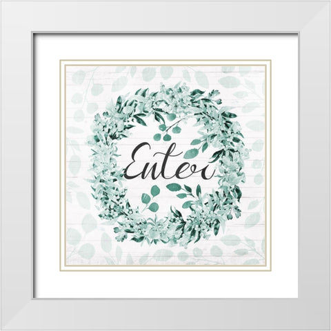 Enter White Modern Wood Framed Art Print with Double Matting by Villa, Mlli