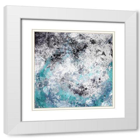 Chaotic Calm White Modern Wood Framed Art Print with Double Matting by Villa, Mlli