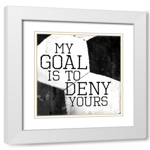 My Goal White Modern Wood Framed Art Print with Double Matting by Villa, Mlli