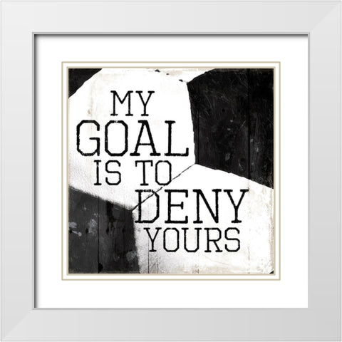 My Goal White Modern Wood Framed Art Print with Double Matting by Villa, Mlli