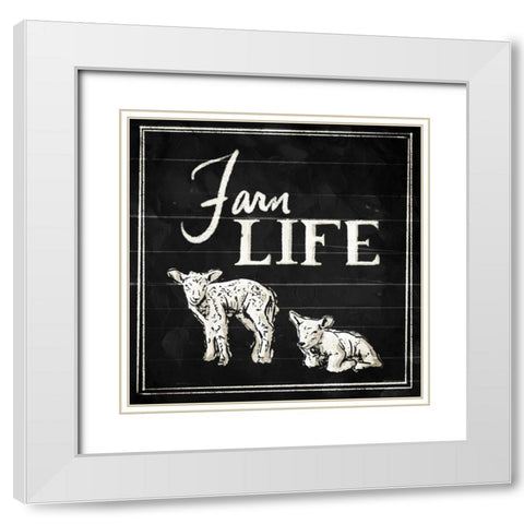 Farm Life White Modern Wood Framed Art Print with Double Matting by Villa, Mlli