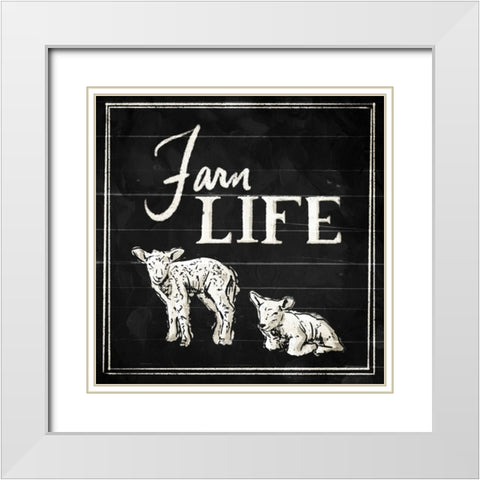 Farm Life White Modern Wood Framed Art Print with Double Matting by Villa, Mlli