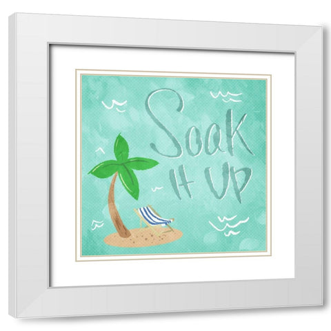 Soak It Up White Modern Wood Framed Art Print with Double Matting by Villa, Mlli
