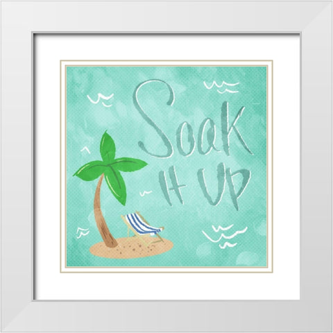 Soak It Up White Modern Wood Framed Art Print with Double Matting by Villa, Mlli