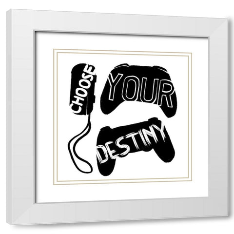 Choose Your Destiny White Modern Wood Framed Art Print with Double Matting by Villa, Mlli