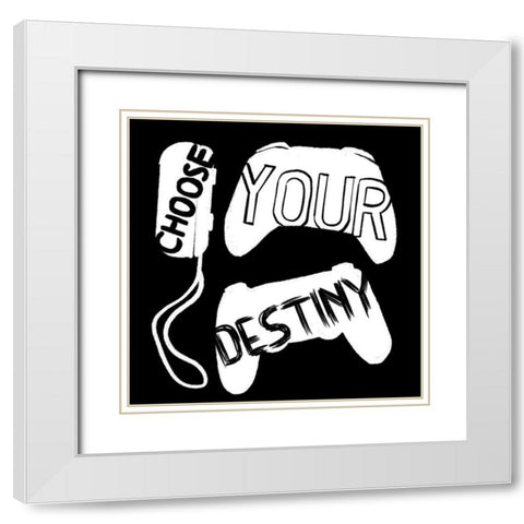 Choose Your Destiny Reverse White Modern Wood Framed Art Print with Double Matting by Villa, Mlli