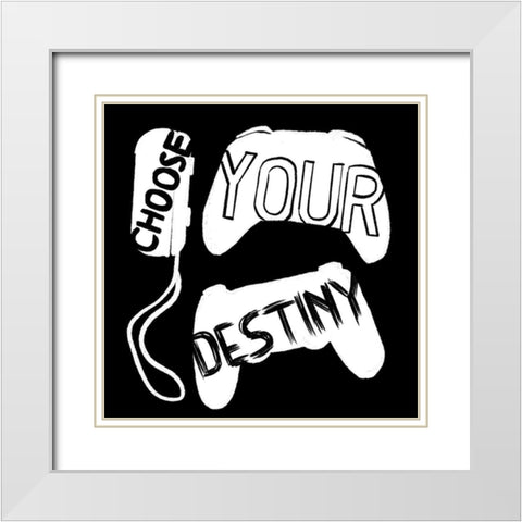 Choose Your Destiny Reverse White Modern Wood Framed Art Print with Double Matting by Villa, Mlli
