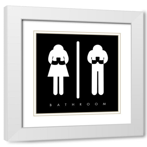 Bathroom Time Reverse White Modern Wood Framed Art Print with Double Matting by Villa, Mlli