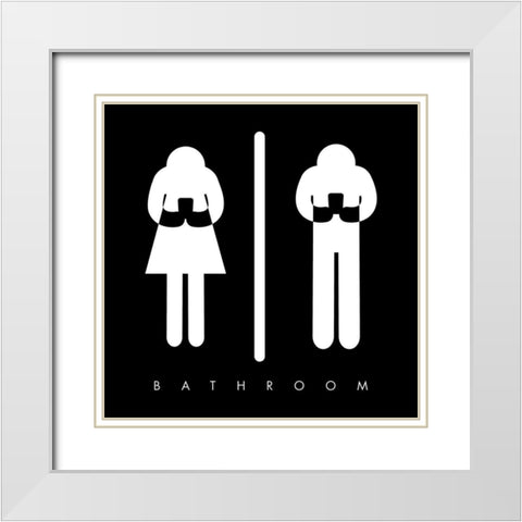 Bathroom Time Reverse White Modern Wood Framed Art Print with Double Matting by Villa, Mlli